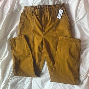 Old Navy high waisted CGC chino cropped workwear brown pair of pants for women